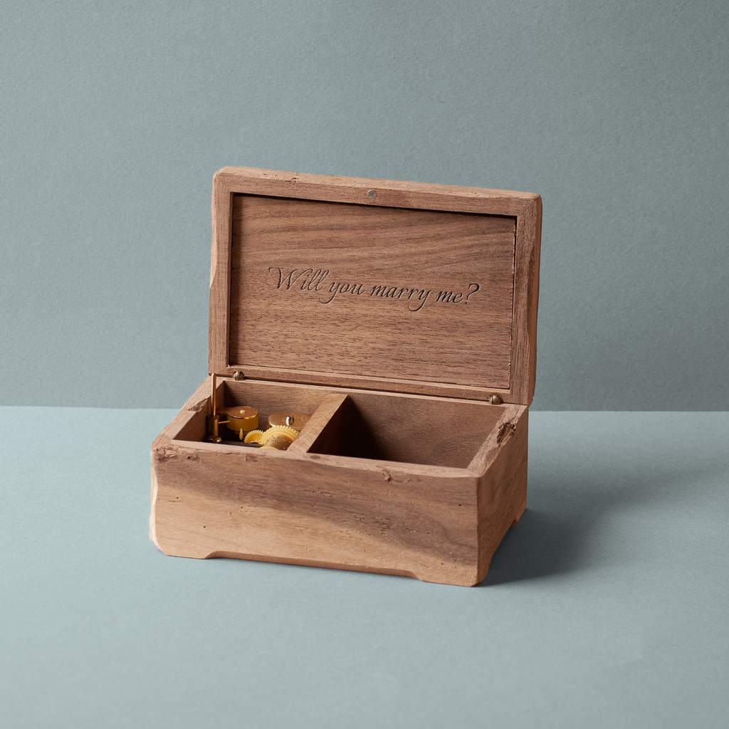antique walnut music box